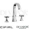 Cifial 31140HC.U Hexa 3 Hole Deck Basin Mixer Tap Spare Parts